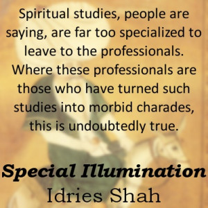 ... , this is undoubtedly true. -- Idries Shah, Special Illumination