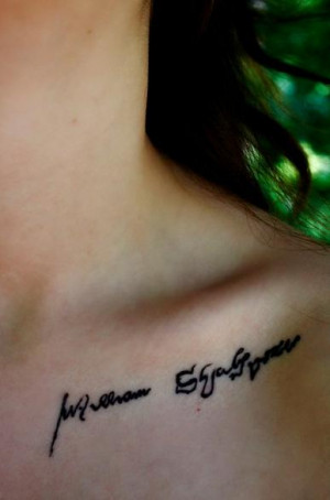 Front Body tattoos » Tattoo Ideas » Tattoo of William Shakespeare ...
