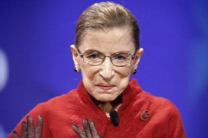 Ruth Bader Ginsburg gives out Notorious RBG t-shirts as gifts