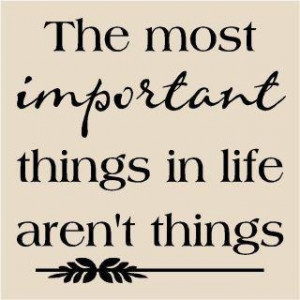 What's important...
