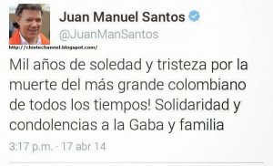 El Trino De Juan Manuel Santos Sobre Gabo Que No Quiere Que veas.