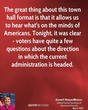 ... about the direction in which the current administration is headed