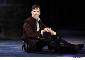 Cumberbatch as Rosencrantz in a scene of Rosencrantz and Guildenstern ...