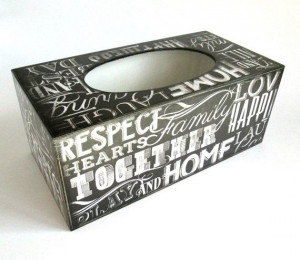 Decoupage Chalkboard Print Tissue / Kleenex Box by chocberryavenue, $ ...