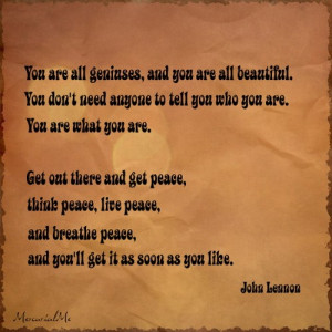 Inspirational song quotes john lennon