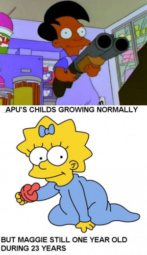 How time passes on the Simpsons…