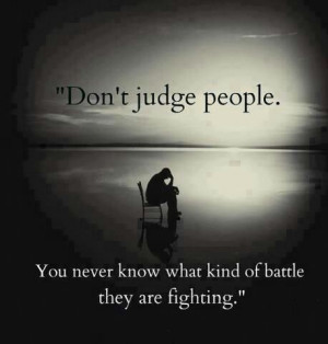 No judgments..