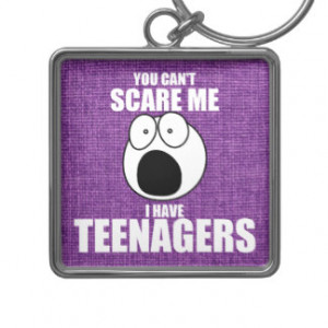 Funny quote about raising teenagers key chain