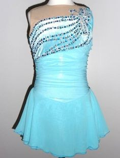 BEAUTIFUL FIGURE ICE SKATING COMPETITION DRESS CUSTOM MADE TO FIT on ...