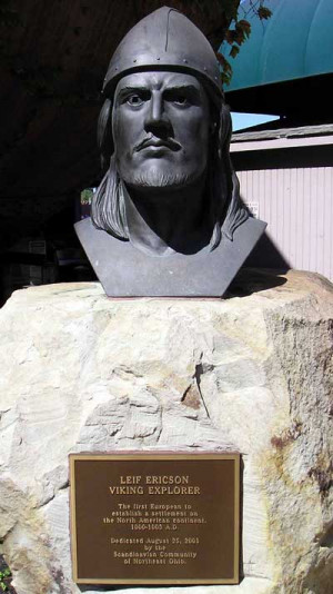 Where is this statue of Viking Explorer Leif Ericson?