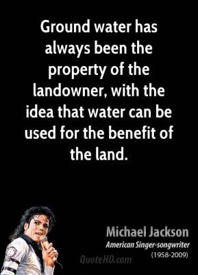 Ground water has always been the property of the landowner, with the ...