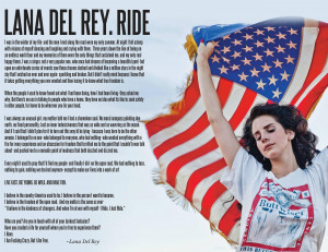 RIDE – Lana Del Rey motivational inspirational love life quotes ...