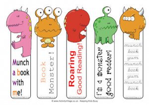 ... bookmarks more printable bookmarks topics monsters monster printables