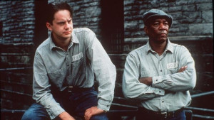 ... left, and Morgan Freeman play prisoners in The Shawshank Redemption