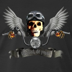 black biker skull c t shirts designed by judith m83