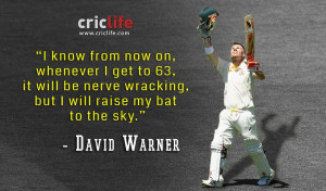 ... David Warner said it will be an emotional moment for him, every time