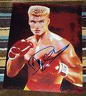 DOLPH LUNDGREN SIGNED 8X10 PHOTO ROCKY IV IVAN DRAGO BOXING FIGHT