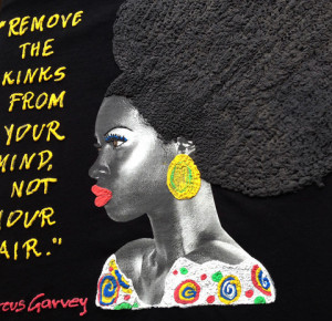 Afro Curly Tshirt, Marcus Garvey quote Natural Hair Tee, Afro T shirt ...