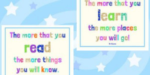 Preview: Dr Seuss Reading Quotes Poster