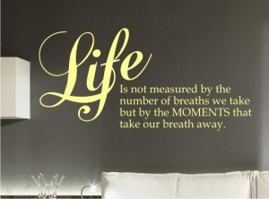 about LIFE MONENTS Inspirational WALL STICKER QUOTE ART DECAL QUOTE ...