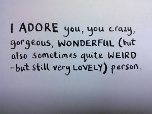 cute, love, quote, word, you
