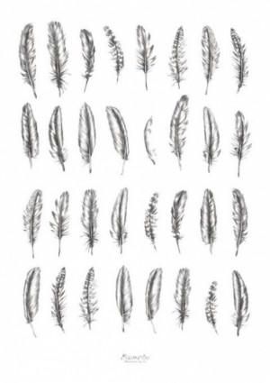 Feather tattoo options, I like some of the beat up looking ones ...