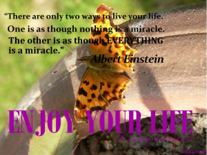... your life. Albert Einstein Quotes. Enjoy your life at every moment