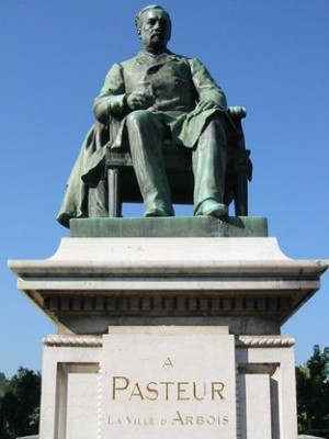 Statue of Louis Pasteur in the town of Arbois