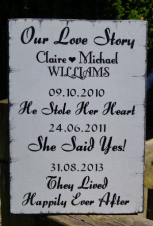 our love story £ 13 99 vintage style wedding our love story sign ...