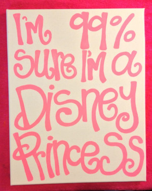 Disney Princess Quote Canvas Painting