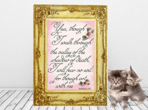bible quote verse psalm 23 1 4 typography by shabbyChicClassics, £3 ...