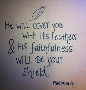 ... With His Feathers & His Faithfulness Will Be Your Shield - Bible Quote