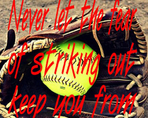 Softball Quote Art Print