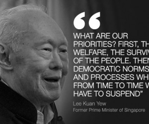 Singapore’s first prime minister Lee Kuan Yew, one of the towering ...