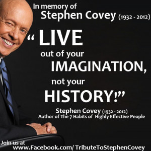 LIVE out of your IMAGINATION, not your HISTORY!