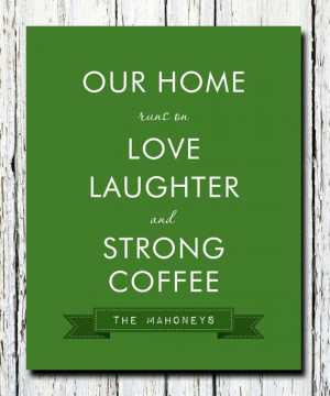 Family Quote Poster Print art Love Laughter by WordsWorkPrints, $18.00