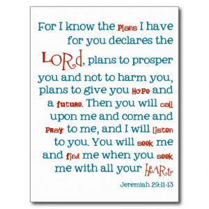 jeremiah_plans_christian_bible_quote_card_notecard_postcard ...