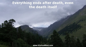 ... after death, even the death itself - Seneca Quotes - StatusMind.com