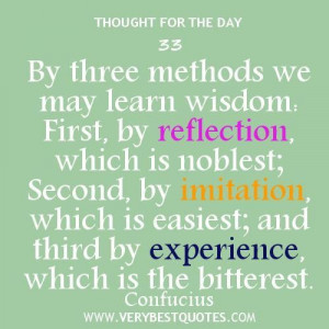 Wisdom quotes confucius quotes by three methods we may learn wisdom