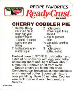 cherry cobbler with pie crust