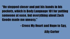 ally carter quotes | ... hope to spy gallagher girls zach goode ...