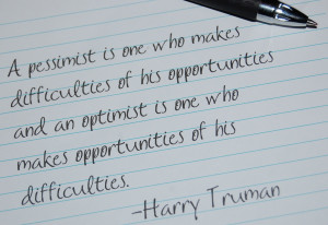 The Optimism/Pessimism Spectrum