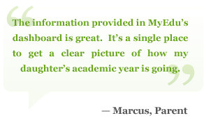 The information provided in MyEdu's dashboard is great. It's a single ...