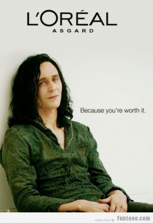 When Loki From Avengers Models For Loreal For His Beautiful Hair