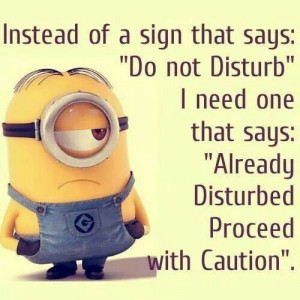 Minions Quotes - do not disturb
