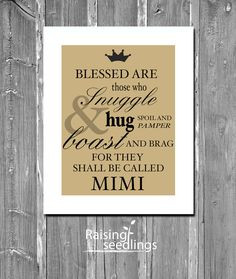 mimi typography quote personalized gift for grandma mimi sign ...