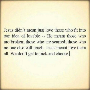 Love like Jesus did