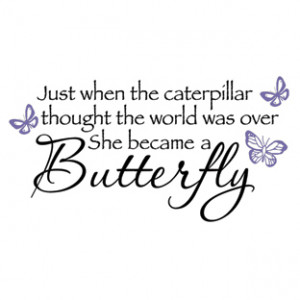 Just When The Caterpillar Thought The World Was Over She Became A ...