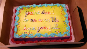 Going away cake for a much loved coworker, he will be missed ( i.imgur ...