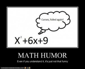 Math pun. The subtitle saying the pic isn't funny is what made it kind ...